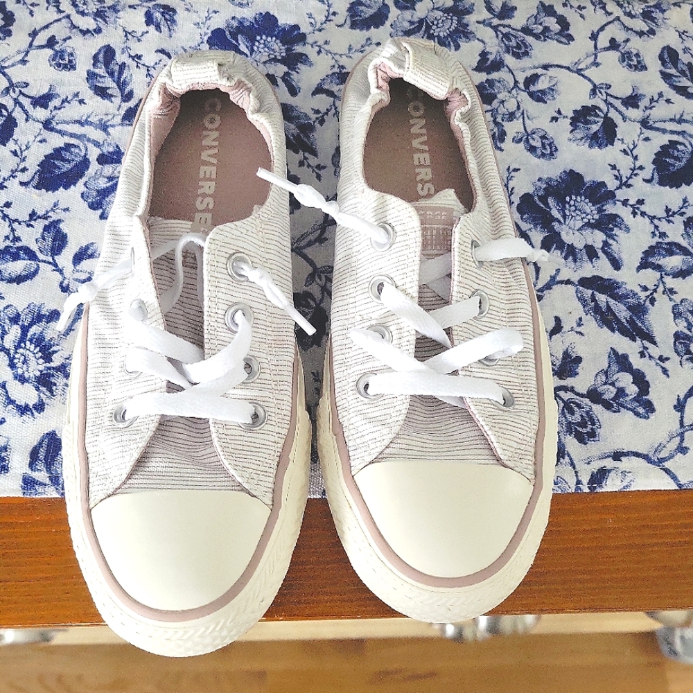 Converse Shoreline Beige Striped Sneakers